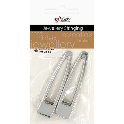 60mm Flat Triangle Hair Clips (available in 2 colours)